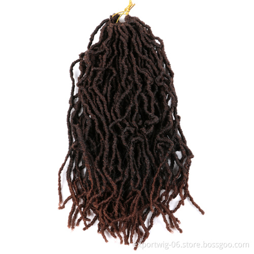 Wholesale Factory Price Crochet Hair New Locs Synthetic Crochet Braid Hair Soft Long Goddess Locs  Braids Hair Extension